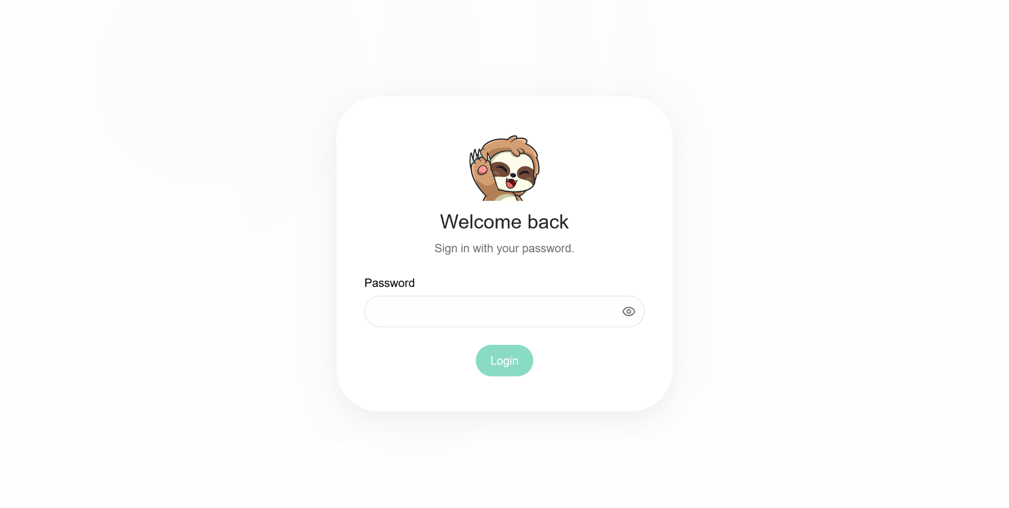 Unsloth password sign-in screen